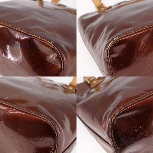 LOUIS VUITTON Monogram Vernis Houston Hand Bag Bronze M91122 - Picture 10 of 12